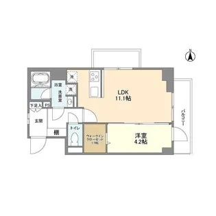 BPRレジデンス大鳥居【4階】の間取り