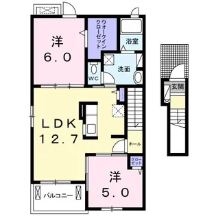 サウス ブリーズ ツバキ II【2階】の間取り