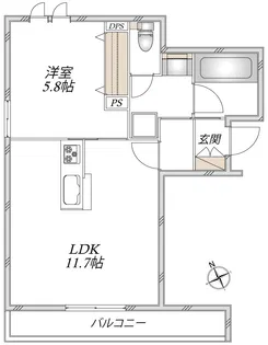 (仮称)新座市東北メゾン【3階】の間取り
