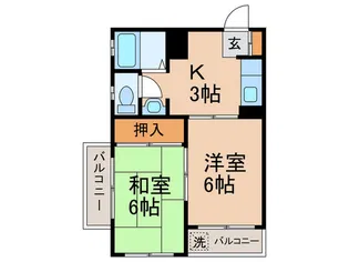 サンライズ常盤台【3階】の間取り