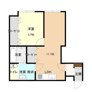 コンチネンタル砂町【5階】の間取り