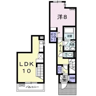 ガーデン霞【1階】の間取り