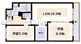 キューピットコート【3階】の間取り