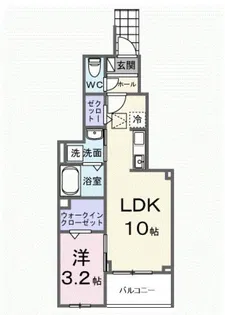 ヒカルサ狭山【1階】の間取り