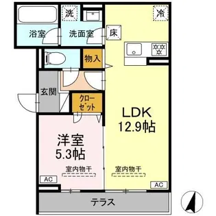 ショーティオ湘南台【1階】の間取り