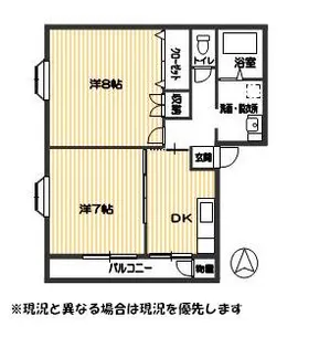 メゾンファミーユB【2階】の間取り