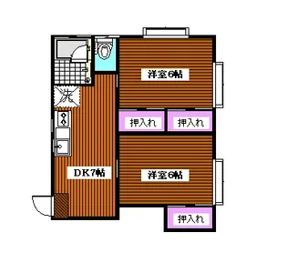 宮城県仙台市青葉区北山1【アパート】の間取り