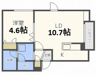 リブレア厚別【2階】の間取り