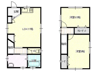 岡山県倉敷市児島下の町10【一戸建】の間取り