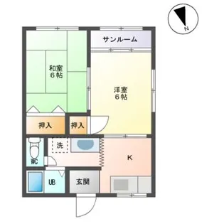 ツイン浅賀B【2階】の間取り