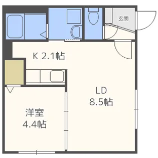 Foro Romano 麻生【1階】の間取り