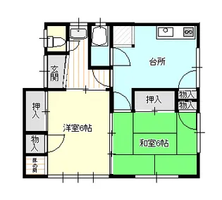 山口県防府市高倉1【一戸建】の間取り
