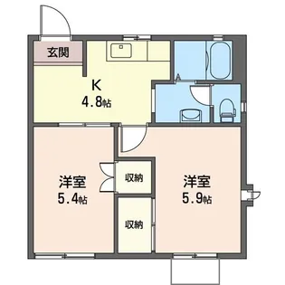 相原アパート【2階】の間取り