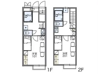 レオパレス山竹【1階】の間取り