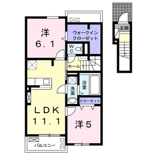 ピュアガーデンM【2階】の間取り
