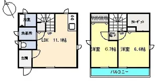 群馬県高崎市新町【一戸建】の間取り