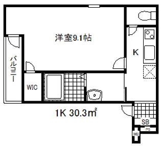 フジパレス小河通5番館【1階】の間取り