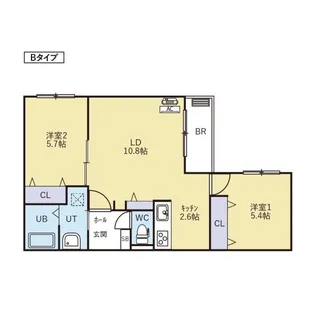 UNIQUS宮の森(ウニクス宮の森)【1階】の間取り