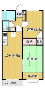 長野県上田市蒼久保【アパート】の間取り