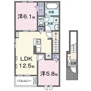 クリアネスI【2階】の間取り