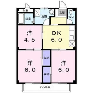 パルネット橋本【2階】の間取り