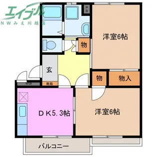 コーポラスアメニティI【1階】の間取り