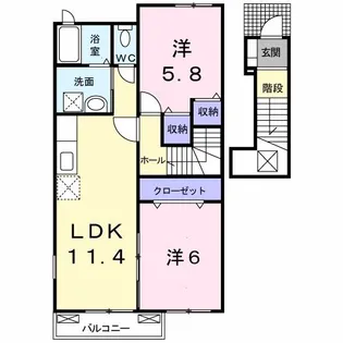 プラシードフィルV【2階】の間取り