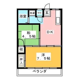 中川マンション【2階】の間取り