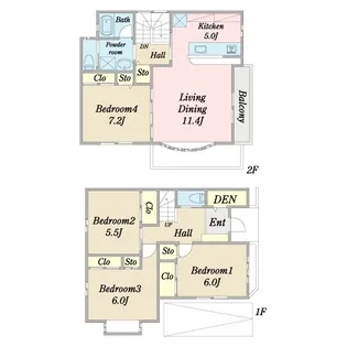 ベルレー深沢IIの間取り