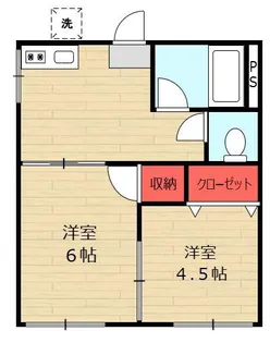 染谷ハイツ【1階】の間取り