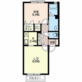 パルミールトロワ【1階】の間取り