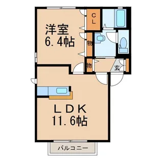 ベルメゾン【1階】の間取り