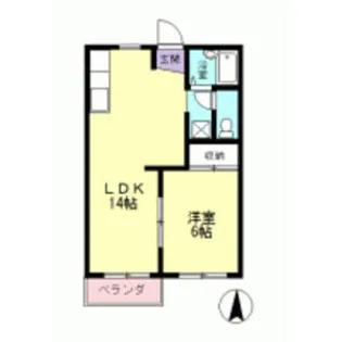 1LDKの間取り画像