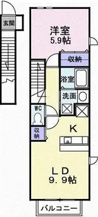 カサ・デル・ブリッサ【2階】の間取り