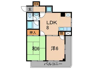 ノースフィルド田中【3階】の間取り