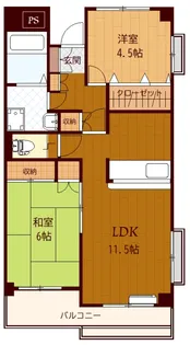 プロスペリアつくば【3階】の間取り