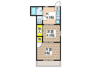 レピュ-ト中里【2階】の間取り