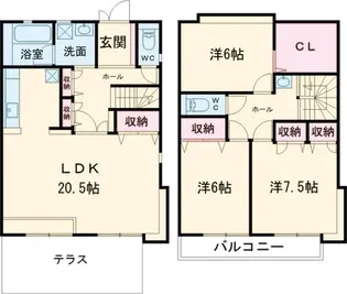 東京都練馬区石神井台3【一戸建】の間取り