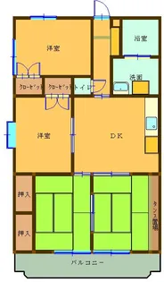 エステート谷山A棟【1階】の間取り