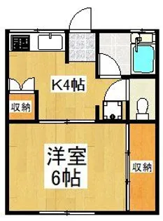 東京都東村山市秋津町4【アパート】の間取り