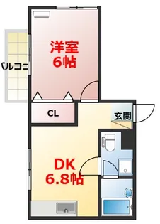 シャンロック湯本【4階】の間取り