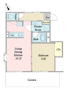 1LDKの間取り画像