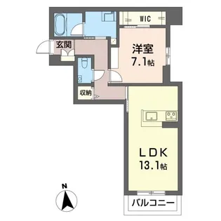 フォンテーヌ ベレオ【1階】の間取り