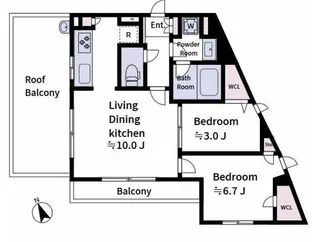 ラヴィエール上中里【5階】の間取り