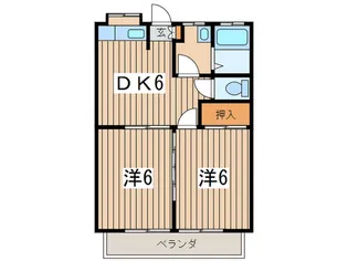 笠間ハイツ第2【2階】の間取り