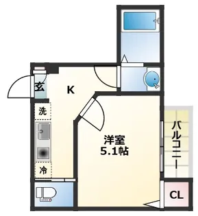 東京都府中市西府町2【アパート】の間取り