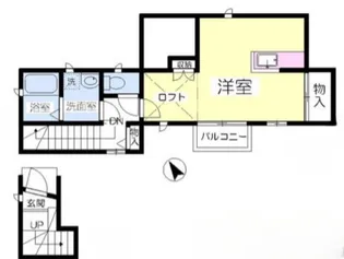 キャッスルウォールカーサ【1階】の間取り