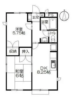 神奈川県茅ヶ崎市小和田3【アパート】の間取り