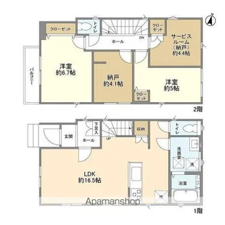 千葉県柏市南増尾4【一戸建】の間取り