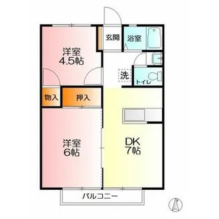 スカイタウン向原【2階】の間取り
